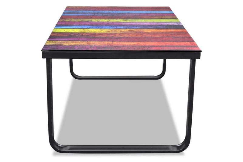 Salongbord med regnbueprint glassplate - Flerfarget - Sofabord & salongbord