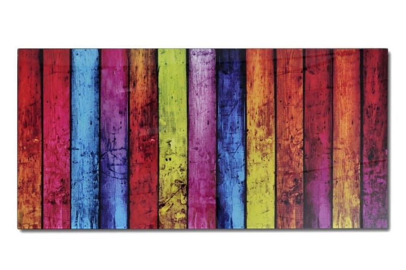 Salongbord med regnbueprint glassplate - Flerfarget - Sofabord & salongbord