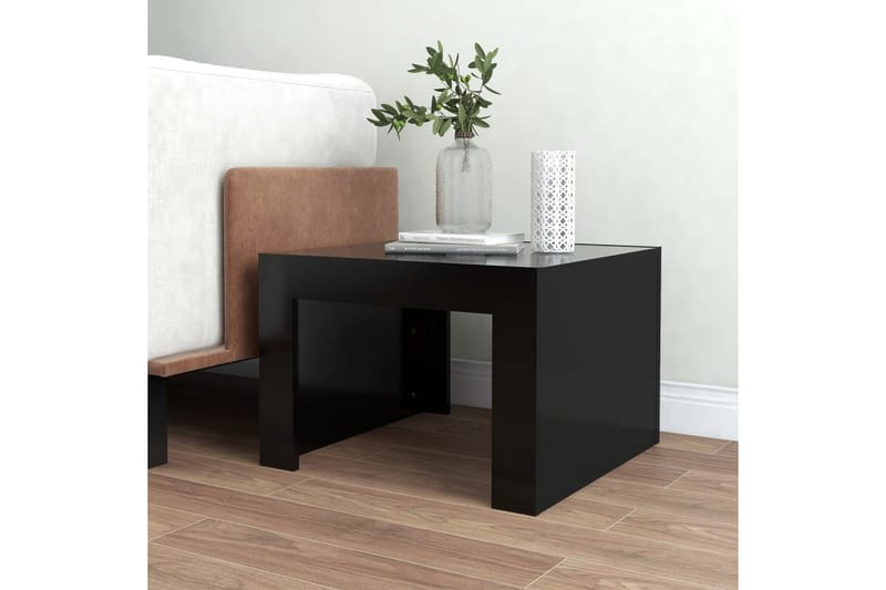 Salongbord svart 50x50x35 cm sponplate - Svart - Sofabord & salongbord
