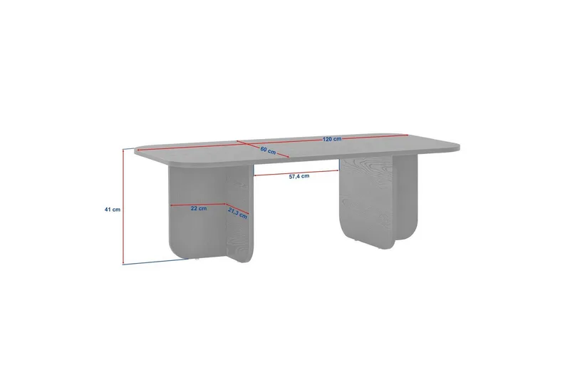 Salrin Sofabord 120 cm - Svart - Møbler - Bord - Sofabord & salongbord