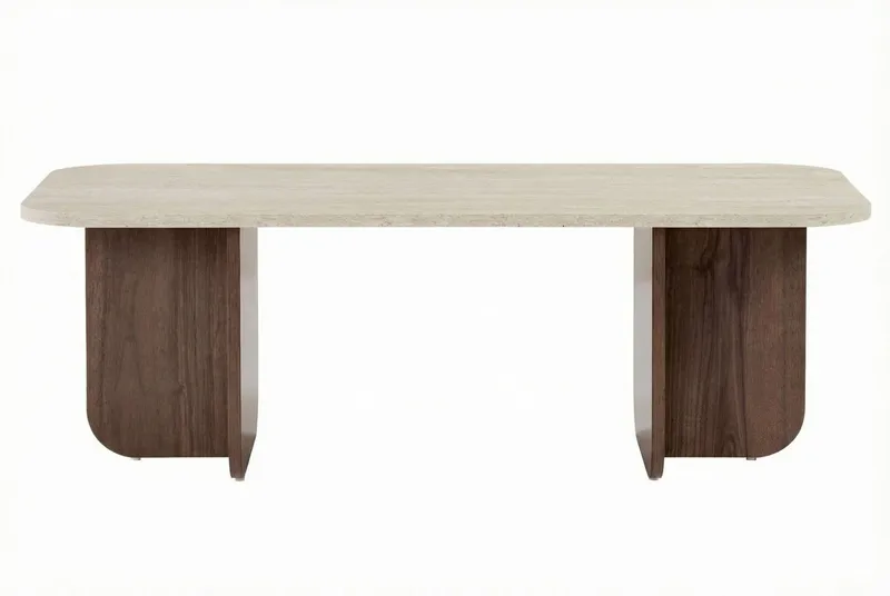 Salrin Sofabord 120x41x60 cm - Travertin, Venezia valnøtt - Møbler - Bord - Sofabord & salongbord