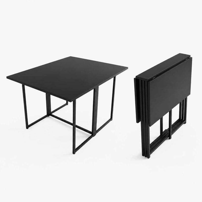 Sammenleggbart bord Hanah Home Worker (90 x 75 x 80 cm) Svart, Svart