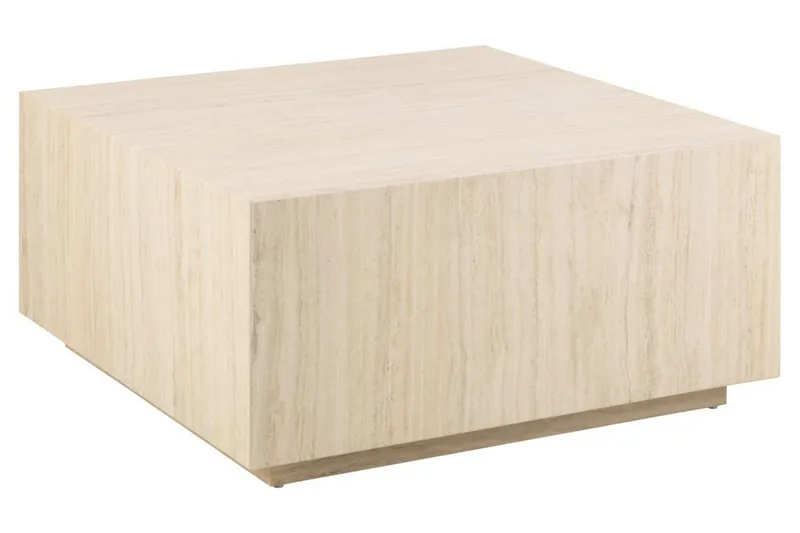 Samon Kvadratisk Sofabord 90 cm i Stein, Beige