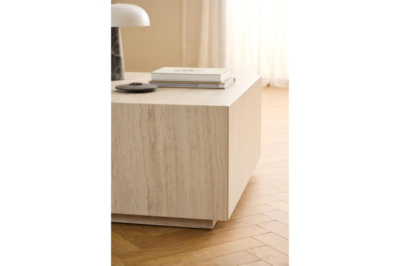 Samon Kvadratisk Sofabord 90 cm i Stein - Beige - Møbler - Bord - Sofabord & salongbord