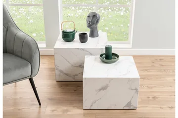 Samon Sofabord 58x58 cm - Hvid - Møbler - Bord - Sofabord & salongbord