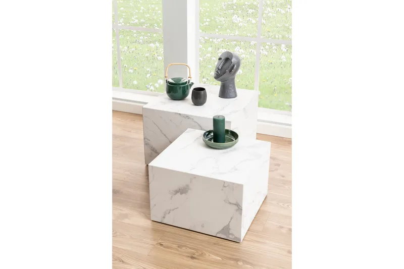 Samon Sofabord 58x58 cm - Hvid - Møbler - Bord - Sofabord & salongbord