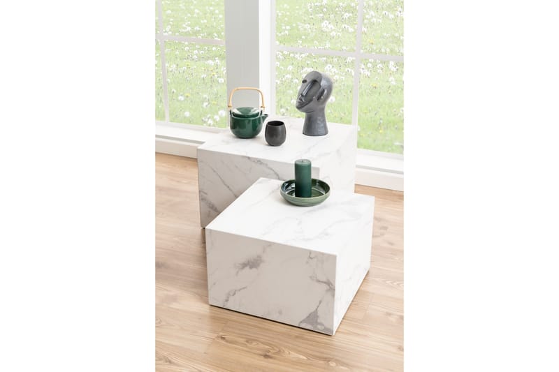 Samon Sofabord 58x58 cm - Hvid - Møbler - Bord - Sofabord & salongbord