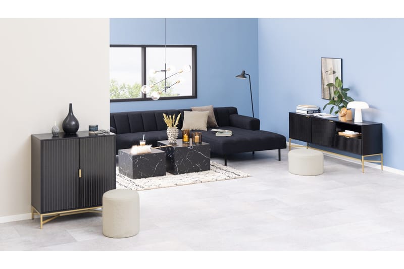 Samon Sofabord 58x58 cm - Sort - Møbler - Bord - Sofabord & salongbord