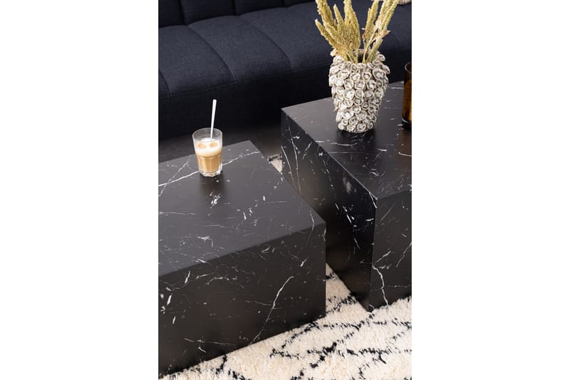 Samon Sofabord 58x58 cm - Sort - Møbler - Bord - Sofabord & salongbord