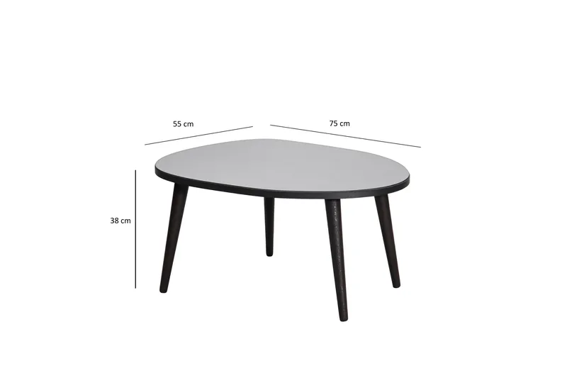 Samtens Sofabord 75 cm - Svart - Møbler - Bord - Sofabord & salongbord
