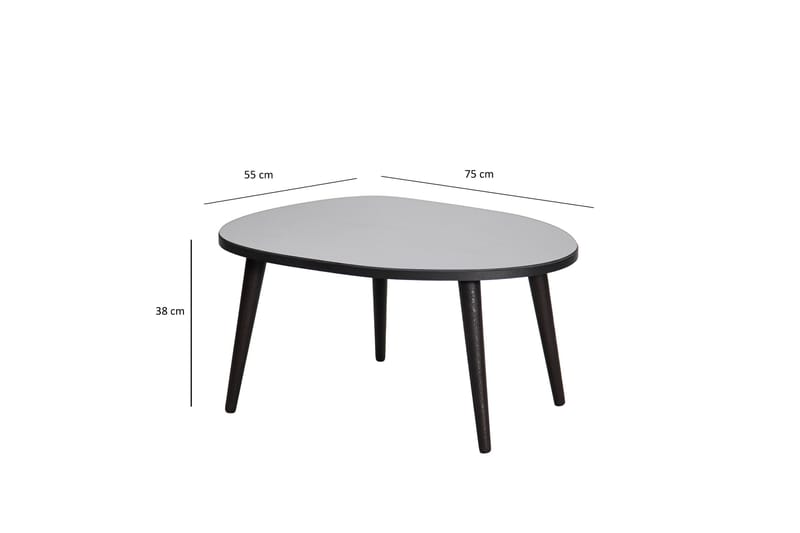 Samtens Sofabord 75 cm - Svart - Møbler - Bord - Sofabord & salongbord