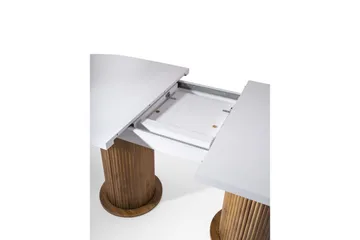 Samtens Spisebord 180 cm Oval - Hvit - Møbler - Bord - Spisebord & kjøkkenbord