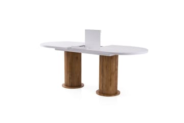 Samtens Spisebord 180 cm Oval - Hvit - Møbler - Bord - Spisebord & kjøkkenbord