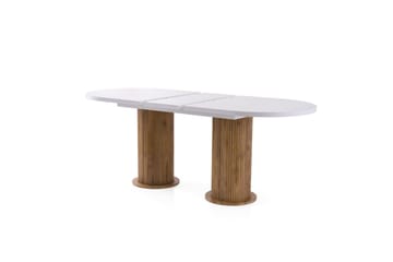 Samtens Spisebord 180 cm Oval - Hvit - Møbler - Bord - Spisebord & kjøkkenbord