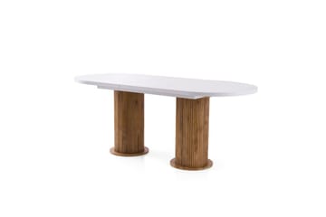 Samtens Spisebord 180 cm Oval - Hvit - Møbler - Bord - Spisebord & kjøkkenbord