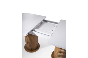 Samtens Spisebord 180 cm Oval - Hvit - Møbler - Bord - Spisebord & kjøkkenbord