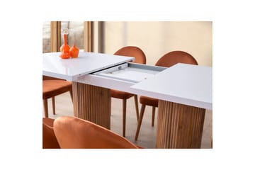 Samtens Spisebord 180 cm Oval - Hvit - Møbler - Bord - Spisebord & kjøkkenbord