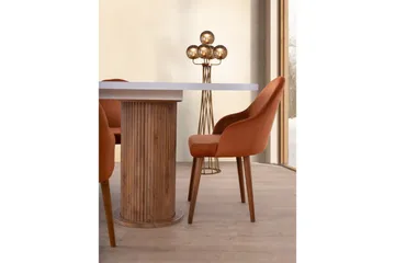 Samtens Spisebord 180 cm Oval - Hvit - Møbler - Bord - Spisebord & kjøkkenbord