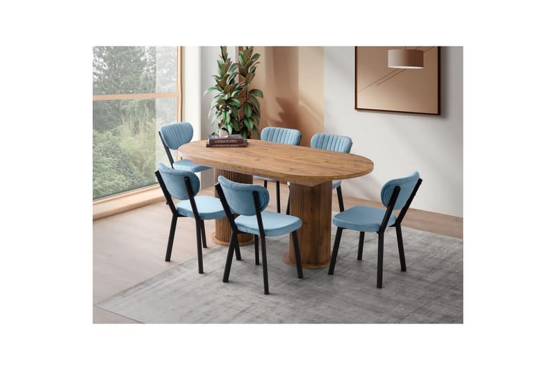 Samtens Spisebord 180 cm Rektangulær - Valnøtt - Møbler - Bord - Spisebord & kjøkkenbord