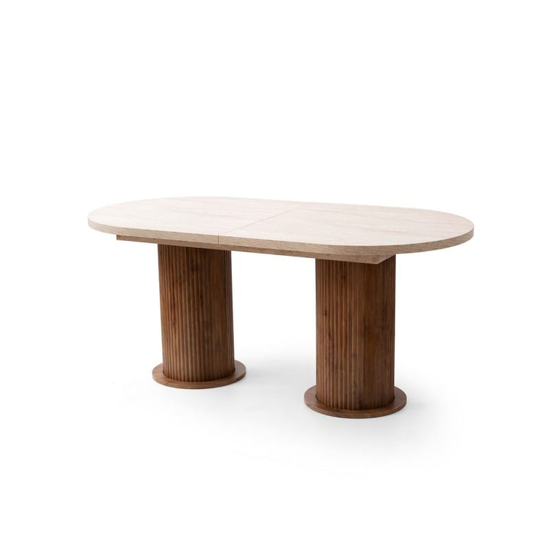 Samtens Spisebord Oval 180 cm - Brun/Taupe - Møbler - Bord - Spisebord & kjøkkenbord