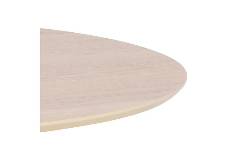 Sanae Rundt Spisebord 105 cm med Tre- og Eikeutseende - Hvit - Møbler - Bord - Spisebord & kjøkkenbord