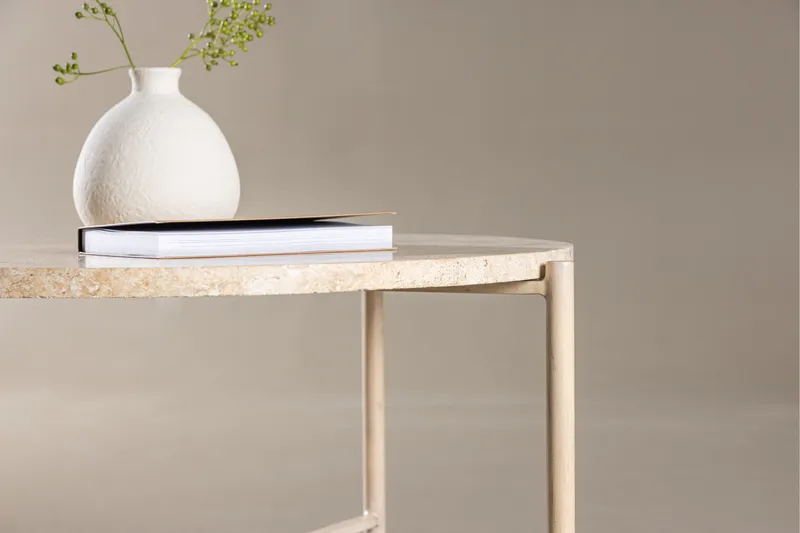 Sandhamn Sofabord 70 cm Rund - Beige - Møbler - Bord - Sofabord & salongbord