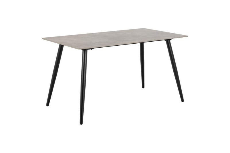 Sanjoan Spisegruppe 140 Cm + 4 Salaman Spisestuestoler - Grå/Svart - Møbler - Bord - Spisegruppe