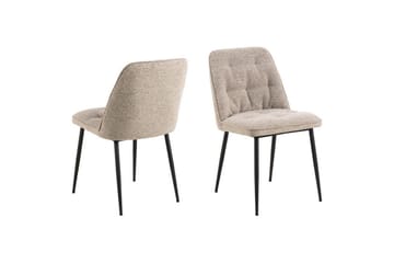 Sanjoan Spisegruppe 140 Cm + 4 Zabinka Spisestoler - Svart/Beige/Brun - Møbler - Bord - Spisegruppe