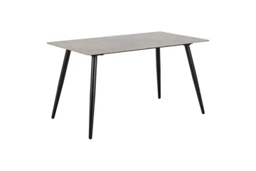 Sanjoan Spisegruppe 140 Cm + 4 Nielsby Spisestuestoler - Grå/Beige/Svart - Møbler - Bord - Spisegruppe