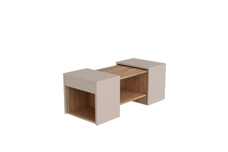 Sarte Sofabord 100x37 cm, Beige/Lys Brun/Tre