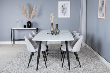 Sedavi Matgruppe 240 cm Rektangulær med 6 Sedavi Stoler - Svart - Møbler - Bord - Spisegruppe