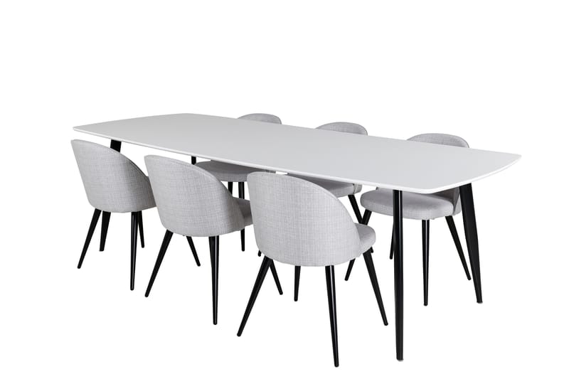 Sedavi Matgruppe 240 cm Rektangulær med 6 Sedavi Stoler - Svart - Møbler - Bord - Spisegruppe