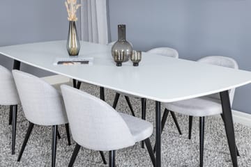 Sedavi Matgruppe 240 cm Rektangulær med 6 Sedavi Stoler - Svart - Møbler - Bord - Spisegruppe