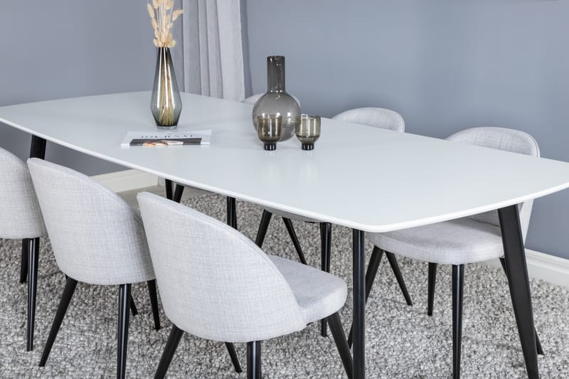Sedavi Matgruppe 240 cm Rektangulær med 6 Sedavi Stoler - Svart - Møbler - Bord - Spisegruppe