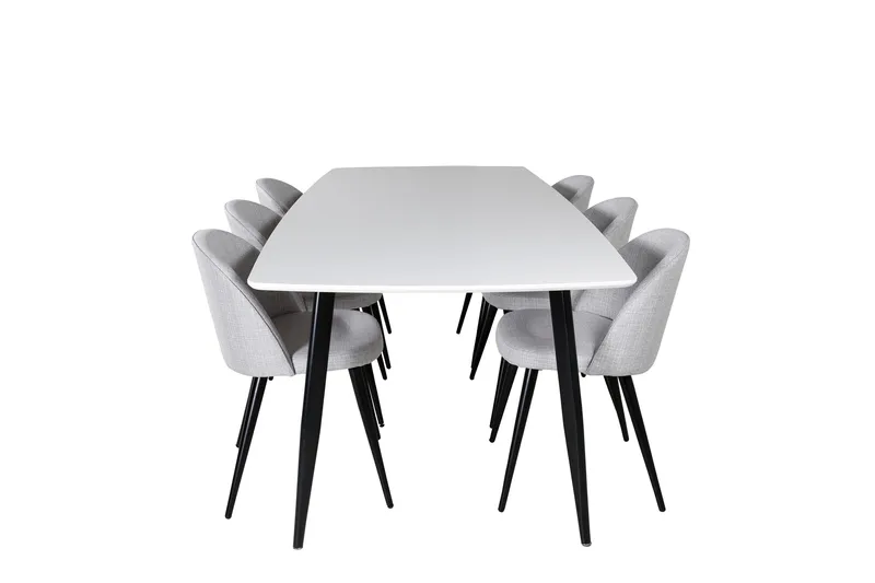 Sedavi Matgruppe 240 cm Rektangulær med 6 Sedavi Stoler, Svart