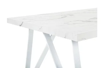 Senneterre Spisebord 90x160 cm - Hvit/Grå - Møbler - Bord - Spisebord & kjøkkenbord