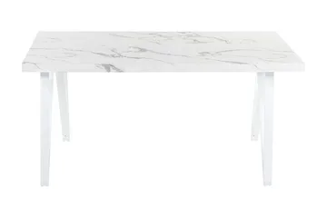 Senneterre Spisebord 90x160 cm - Hvit/Grå - Møbler - Bord - Spisebord & kjøkkenbord