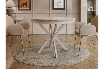 Sereth Matbord 100 cm Rund - Brun/Beige - Møbler - Bord - Spisebord & kjøkkenbord