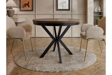 Sereth Matbord 100 cm Rund - Brun/Svart - Møbler - Bord - Spisebord & kjøkkenbord