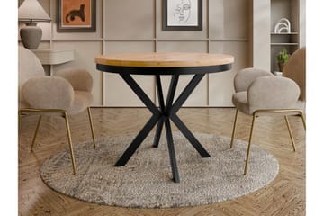 Sereth Matbord 100 cm Rund - Brun/Svart - Møbler - Bord - Spisebord & kjøkkenbord