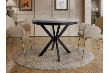 Sereth Matbord 100 cm Rund - Grå/Svart - Møbler - Bord - Spisebord & kjøkkenbord