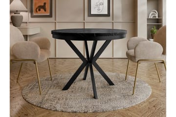 Sereth Matbord 120 cm Rund - Svart - Møbler - Bord - Spisebord & kjøkkenbord