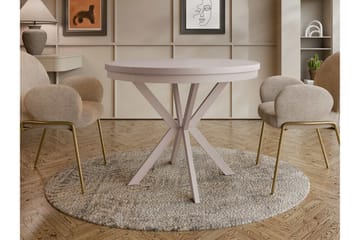 Sereth Matbord 90 cm Rund - Beige - Møbler - Bord - Spisebord & kjøkkenbord