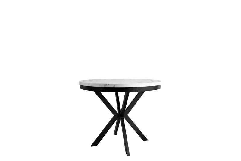 Sereth Matbord 90 cm Rund - Hvit/Svart - Møbler - Bord - Spisebord & kjøkkenbord