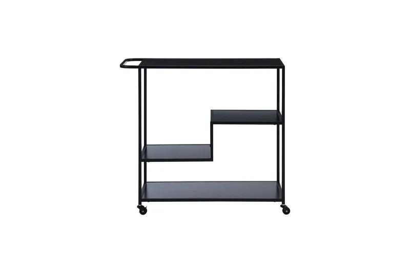 Hermes Rullebord 86 cm - Svart - Møbler - Bord - Serveringsvogn & serveringsbord - Trillebord & Serveringsbord