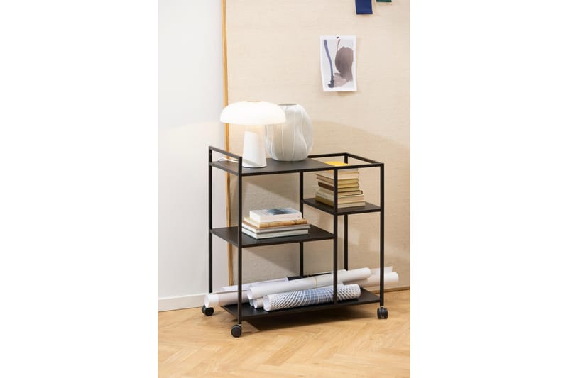 Crabtree Serveringsvogn 78x40 cm - Svart - Møbler - Bord - Serveringsvogn & serveringsbord - Trillebord & Serveringsbord