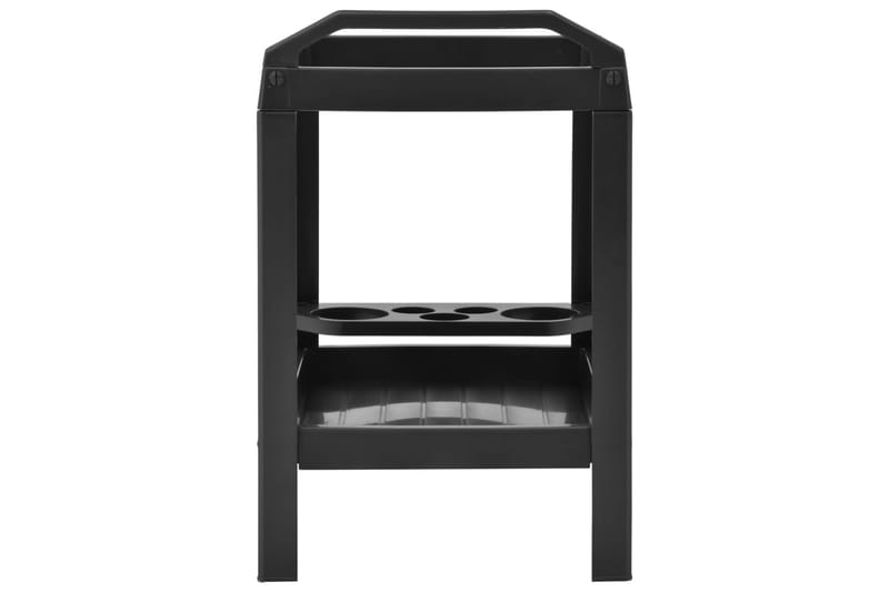 Drikketralle antrasitt 69x53x72 cm plast - Rullevogn, rullebord & serveringsbord - Trillebord & Serveringsbord