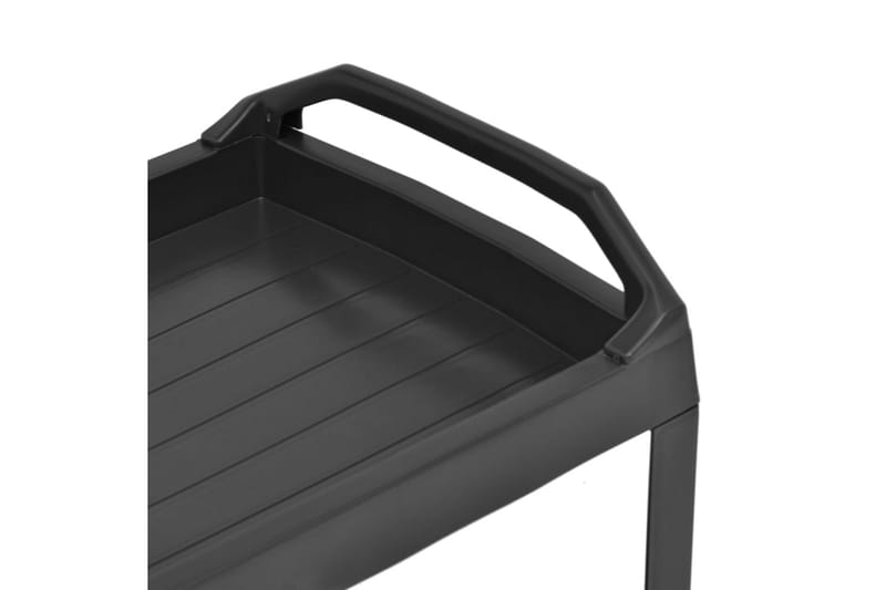 Drikketralle antrasitt 69x53x72 cm plast - Rullevogn, rullebord & serveringsbord - Trillebord & Serveringsbord
