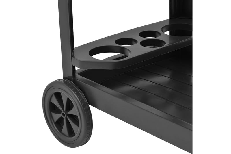 Drikketralle antrasitt 69x53x72 cm plast - Rullevogn, rullebord & serveringsbord - Trillebord & Serveringsbord
