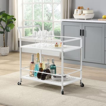 Fenino serveringsvogn 79 cm - Matt hvit - Møbler - Bord - Serveringsvogn & serveringsbord - Trillebord & Serveringsbord